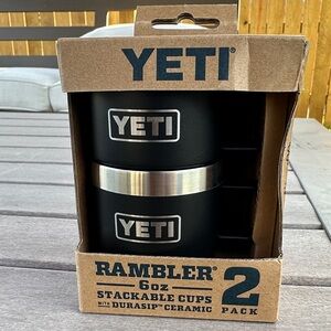 YETI Rambler Black Stackable Cups 2-Pack